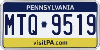 PA license plate MTQ9519