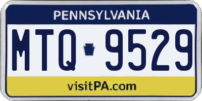 PA license plate MTQ9529