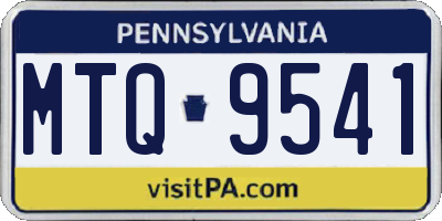 PA license plate MTQ9541