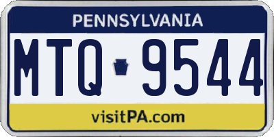PA license plate MTQ9544