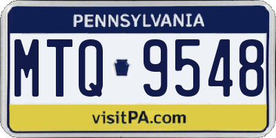 PA license plate MTQ9548
