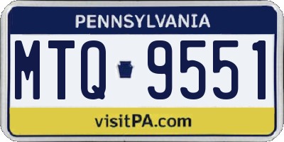 PA license plate MTQ9551
