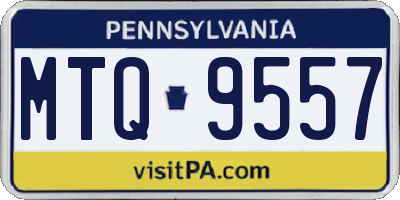 PA license plate MTQ9557