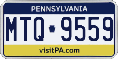 PA license plate MTQ9559