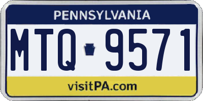 PA license plate MTQ9571
