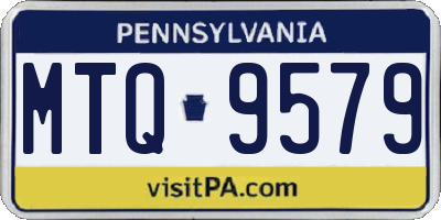 PA license plate MTQ9579