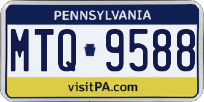 PA license plate MTQ9588