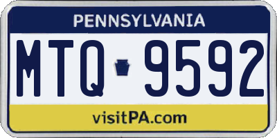PA license plate MTQ9592