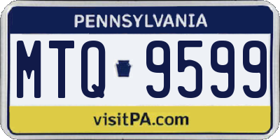 PA license plate MTQ9599