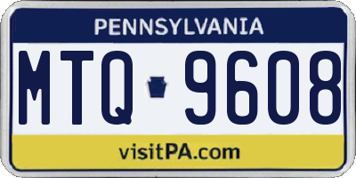 PA license plate MTQ9608