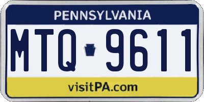 PA license plate MTQ9611