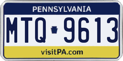 PA license plate MTQ9613