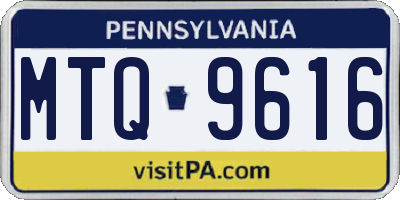 PA license plate MTQ9616