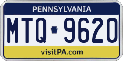 PA license plate MTQ9620