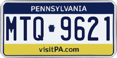 PA license plate MTQ9621