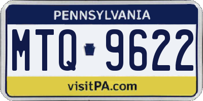 PA license plate MTQ9622
