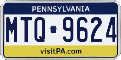 PA license plate MTQ9624