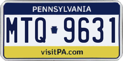 PA license plate MTQ9631