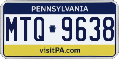 PA license plate MTQ9638