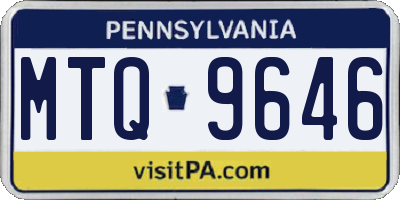 PA license plate MTQ9646