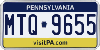 PA license plate MTQ9655