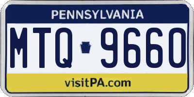 PA license plate MTQ9660