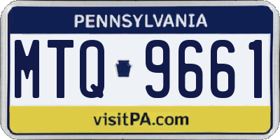 PA license plate MTQ9661