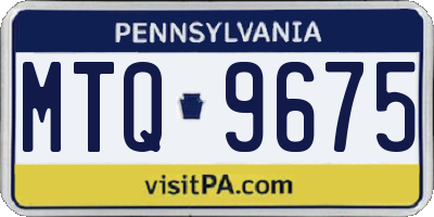 PA license plate MTQ9675