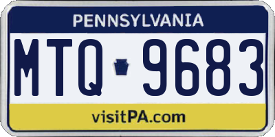 PA license plate MTQ9683
