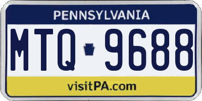 PA license plate MTQ9688