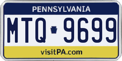 PA license plate MTQ9699