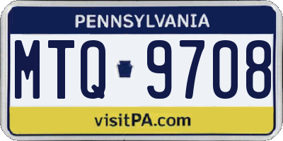 PA license plate MTQ9708
