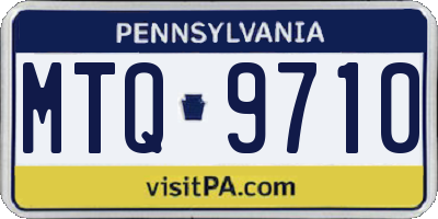 PA license plate MTQ9710