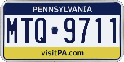 PA license plate MTQ9711