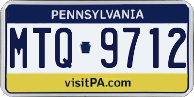 PA license plate MTQ9712