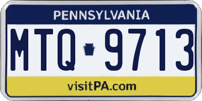PA license plate MTQ9713
