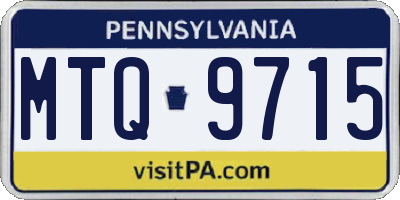 PA license plate MTQ9715