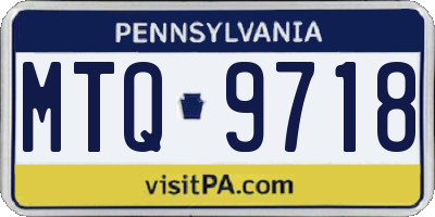 PA license plate MTQ9718
