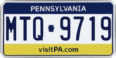 PA license plate MTQ9719