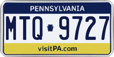 PA license plate MTQ9727