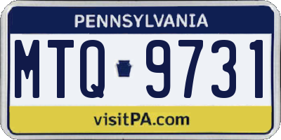PA license plate MTQ9731