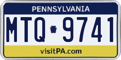 PA license plate MTQ9741