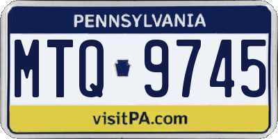 PA license plate MTQ9745