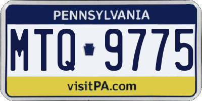 PA license plate MTQ9775