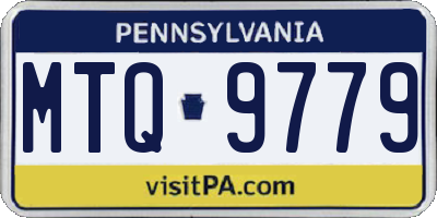 PA license plate MTQ9779