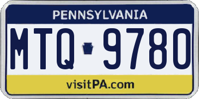 PA license plate MTQ9780