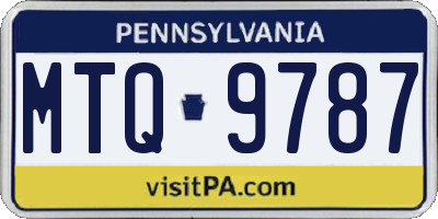PA license plate MTQ9787