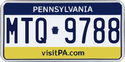 PA license plate MTQ9788