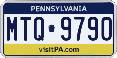 PA license plate MTQ9790