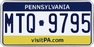 PA license plate MTQ9795